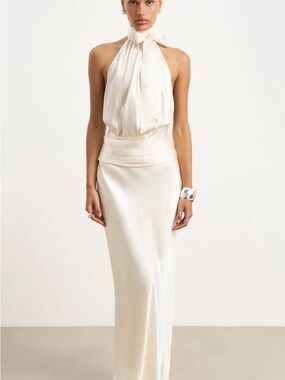 Silk Cream/White Skirt and Top